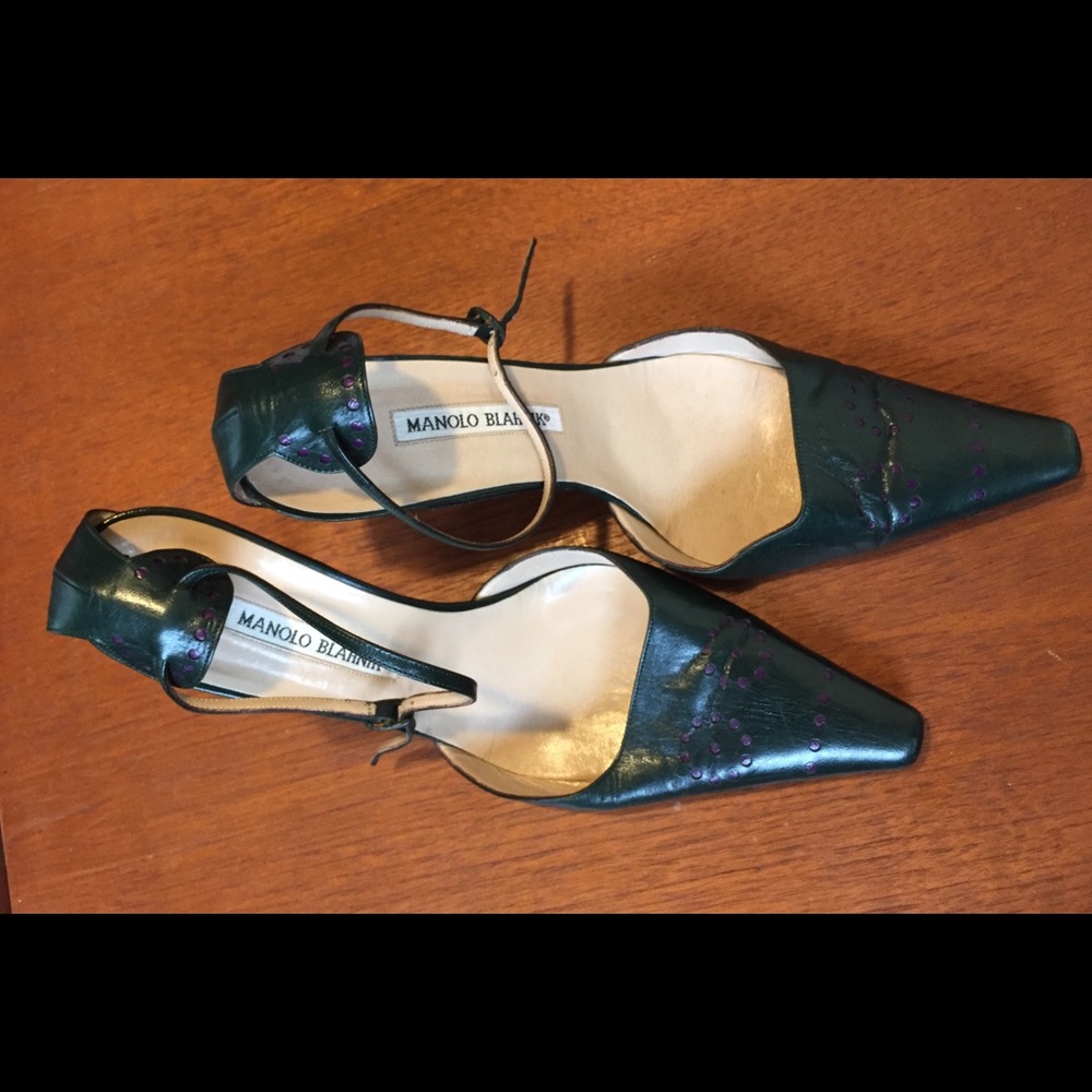 Manolo Blahnik Ankle Strap Heels Size 40